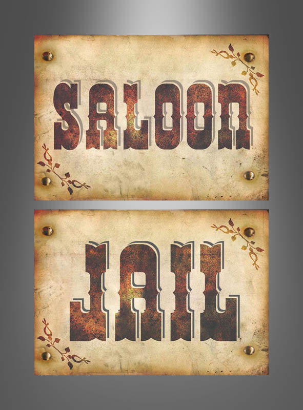 Saloon sign western decoration 