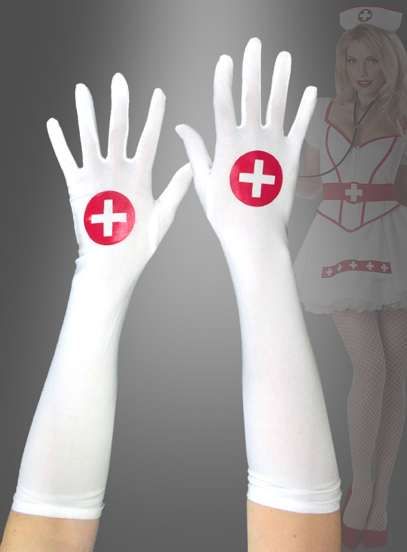 Krankenschwester Handschuhe lang 