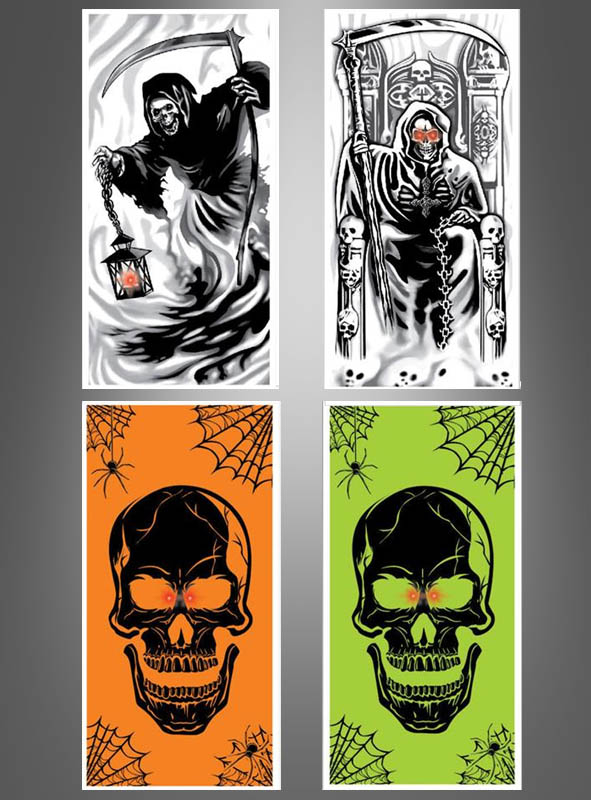 Door Cover Halloween with LED Light 