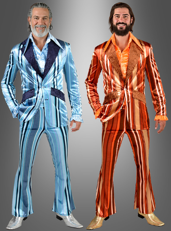 70er Streifen Anzug Olli braun oder blau 