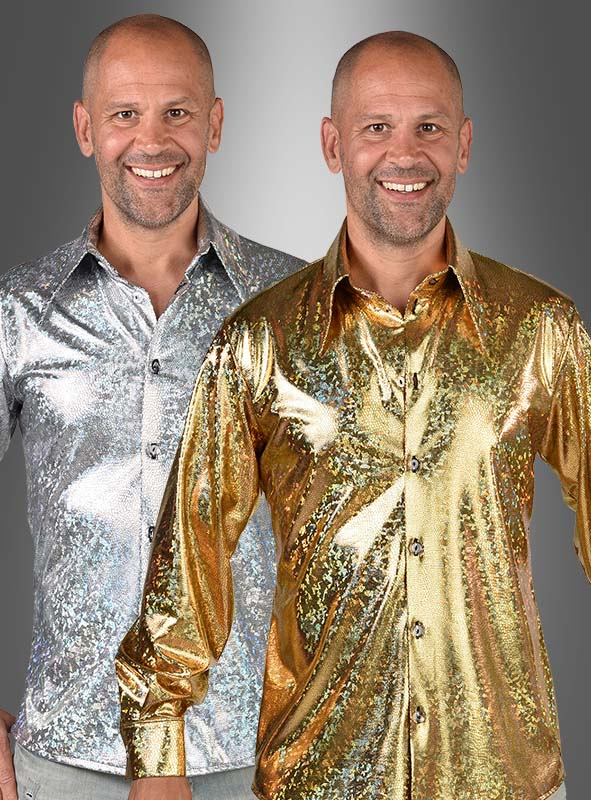 Deluxe 70er Disco Hemd Hologramm 