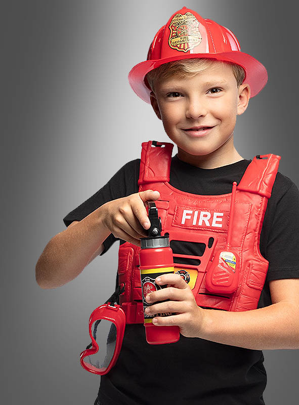 Feuerwehrmann Kostüm Set für Kinder 
