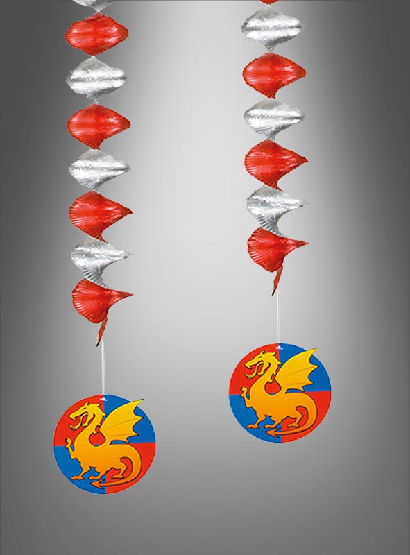 2 x Decoration Spirals Knights and Dragons 