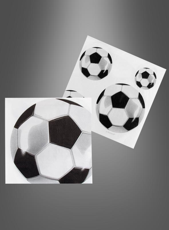 20 Stück Servietten 33x33cm Fußball 