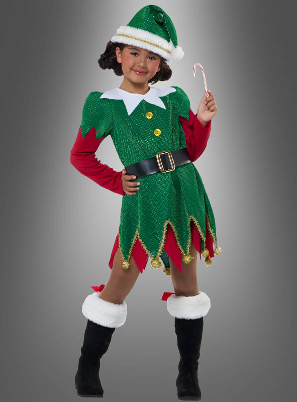 Süße Weihnachtselfe Kinderkostüm 