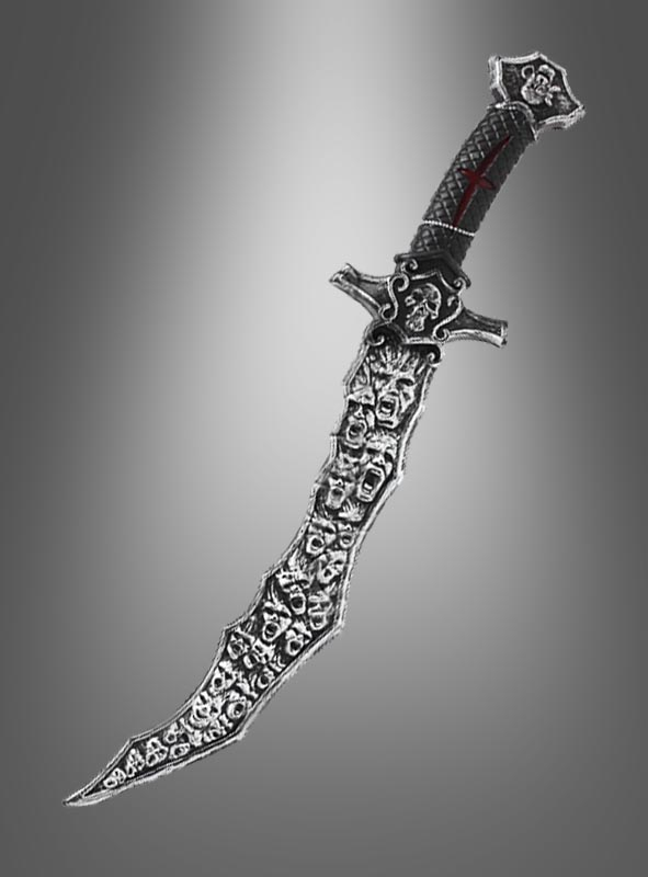 Satanistischer Opferschwert mit Totenkopf 56cm 