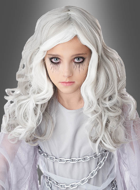 Grey and white Children Wig with Curls 