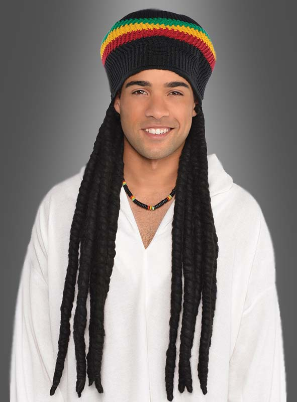 Rasta Hat with Dreadlocks » Kostümpalast.de