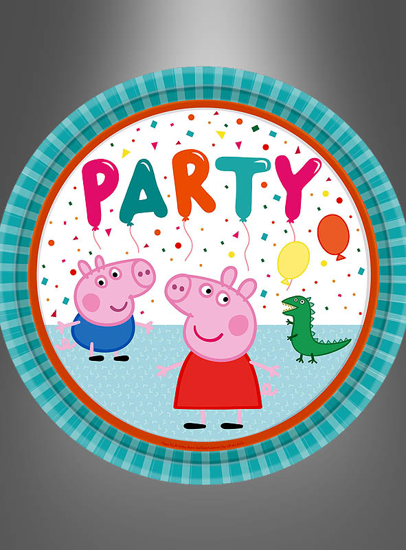 8 x Peppa Wutz Party Pappteller 22,8 cm 