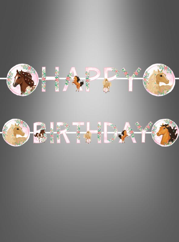 Horses Birthday Party Banner 