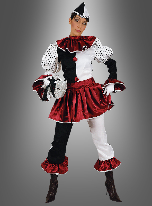 Clown Pierrot Zirkus Harlekin Kostüm bei Kostuempalast.