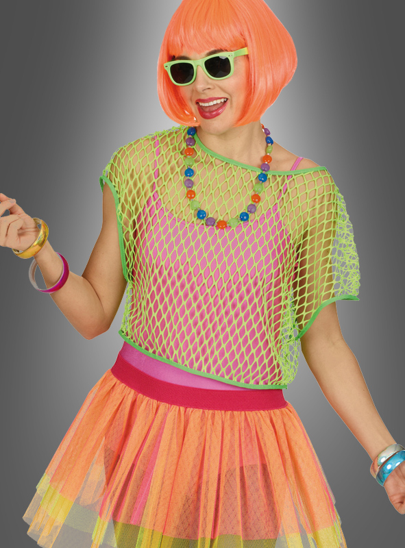 Widmann Neon Tanktop - Knalliges 80er Jahre Oberteil Für Mottopartys