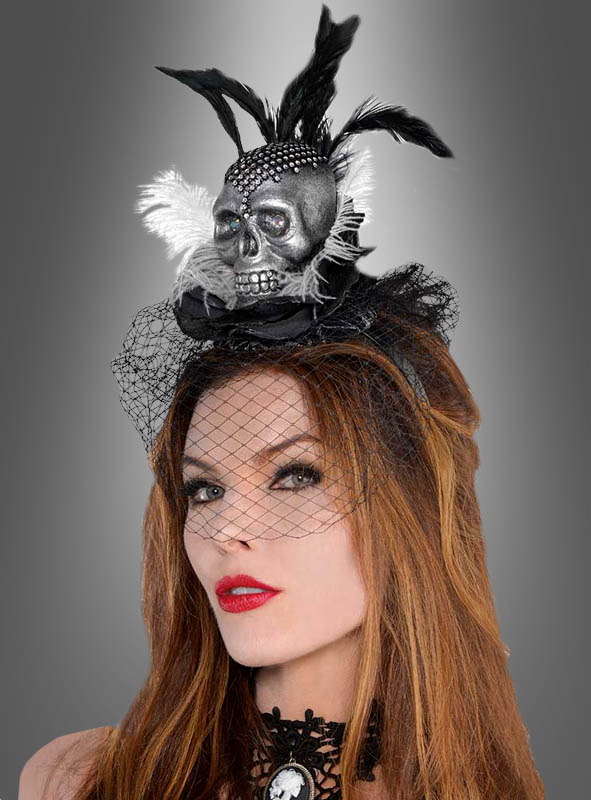 Halloween Kopfschmuck mit Totenkopf » Kostümpalast