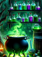 UV witches cauldron mural 100x185cm washable 