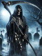 Halloween Reaper 120x185cm Wall Decoration 