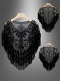 20s Sequin Shawl with Fringes 