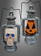 Lite Up Halloween Lantern Skull or Pumpkin 35cm 