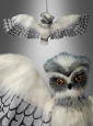 White Owl with animated Wings 90cm 