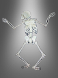 Bewegliche Skelett Wanddeko 158cm 