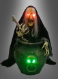 Witch stirring Cauldron animatet 47cm 