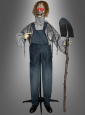 Animated Zombie Farmer with Shovel 160cm 