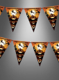 Halloween Pennant Garland Pumpkin 300cm 