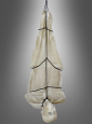Skeleton Hanging Upside Down in Sack Animated 170cm 