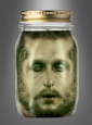 Preserved head in a jar 