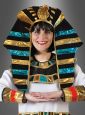 Pharao Kopfschmuck gold-blau 