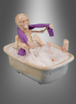 Skelett in Badewanne 27cm animiert 