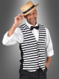 Black and White striped Waistcoat 