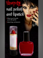 Vampire Nail Polisch and Lipstick red 