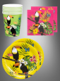 Summer party paper tableware set toucans 