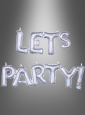 Glitzer Schriftzug Let's Party Folienballon 136 x 22 cm 
