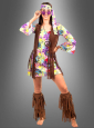Hippie Flower Dress with Fringe Vest 