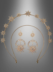 Product image 2 of the product “Jewelry Set Sun, Moon and Stars gold ”