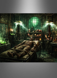 Product image 2 of the product “Halloween Zombie Lab 170x200cm Wall Deco ”