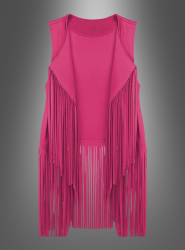 Product image 2 of the product “Pink vest with fringes ”