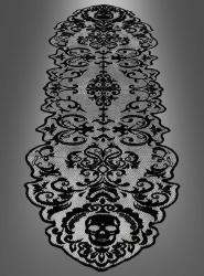 Artikelbild 2 des Artikels “Tischläufer 180x35cm Schwarzer Gothic Totenkopf “