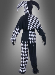 Product image 2 of the product “Evil Harlequin Clown Child Costume black-white ”