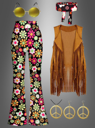 Product image 2 of the product “Hippie Costume with Accessories Night Flower ”