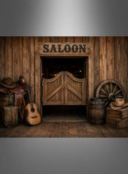 Product image 2 of the product “XXL Western Saloon Photo Backdrop 170x220cm ”
