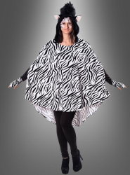Product image 2 of the product “Plush Zebra Poncho XS-5XL ”