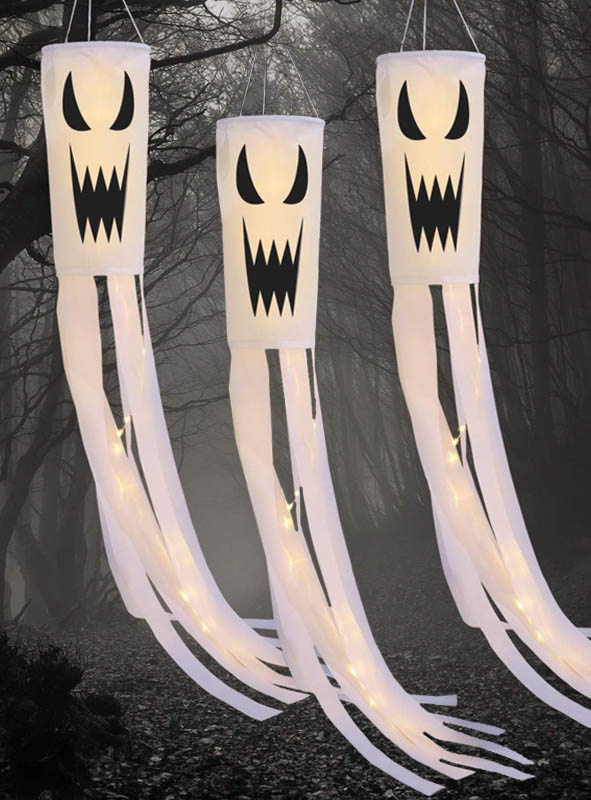 Geist Windsack Gartendeko Halloween mit LED 