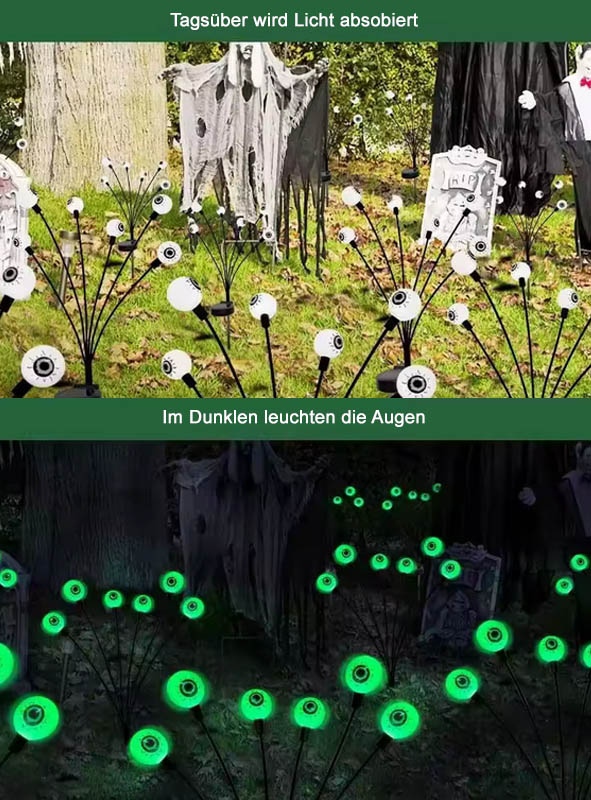 Leuchtende Solar Augen Gartendeko 