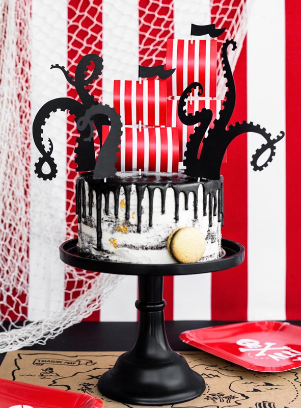 Tortendeko Piratenparty Tentakel Set Muffins 