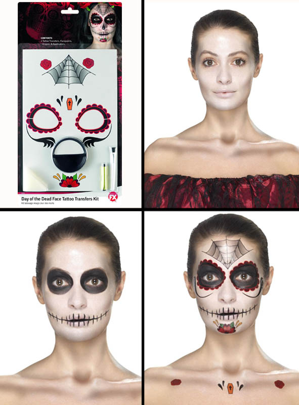 Tag der Toten Makeup Tattoo Set 