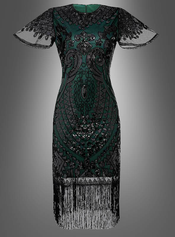 20er Jahre Kleid Kurzarm mit Pailletten Grace 