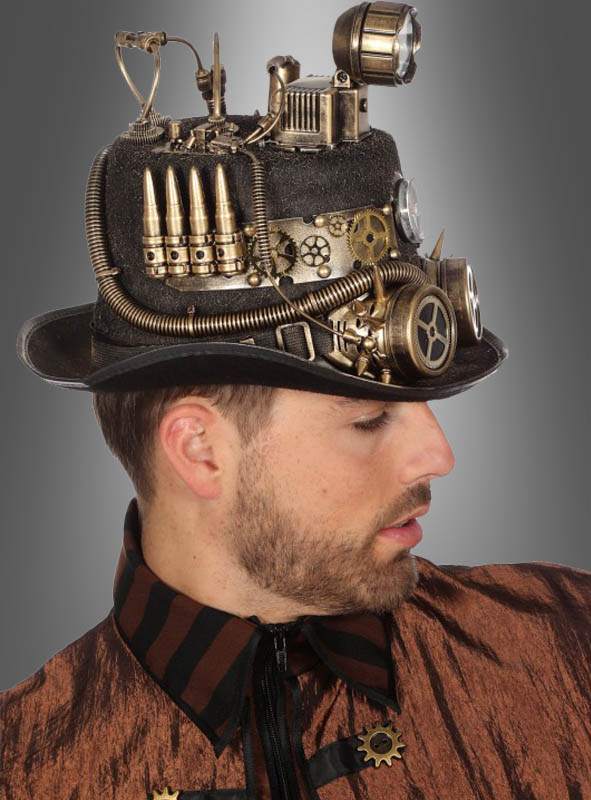 Steampunk Zylinder mit Grubenlampe 