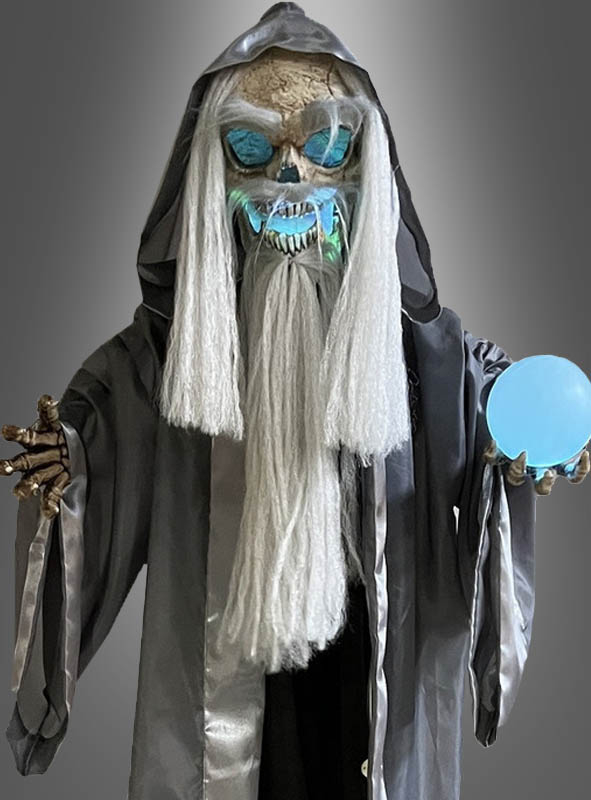 Animatronic Zauberer 175cm Deko mit Bewegungsmelder 
